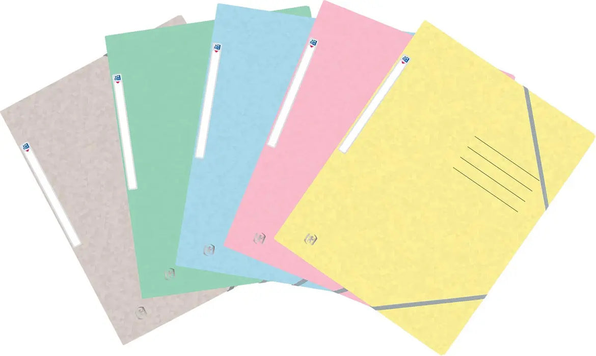 Oxford Top File+ elastomap, voor ft A4, geassorteerde pastelkleuren 10 stuks