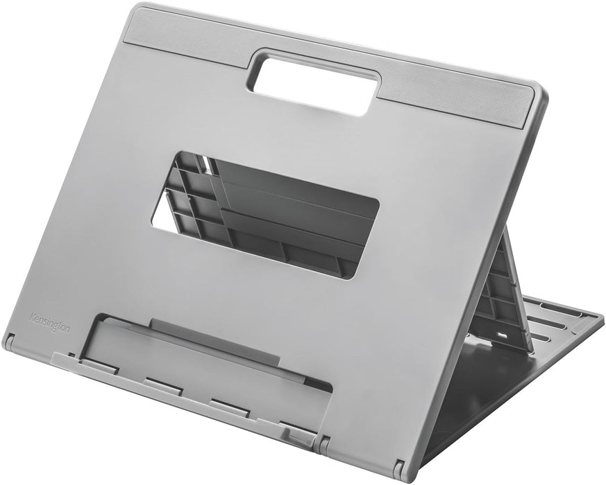 Kensington SmartFit Easy Riser Go laptopstandaard, voor laptops tot 17 inch, grijs met efficiënte luchtcirculatie