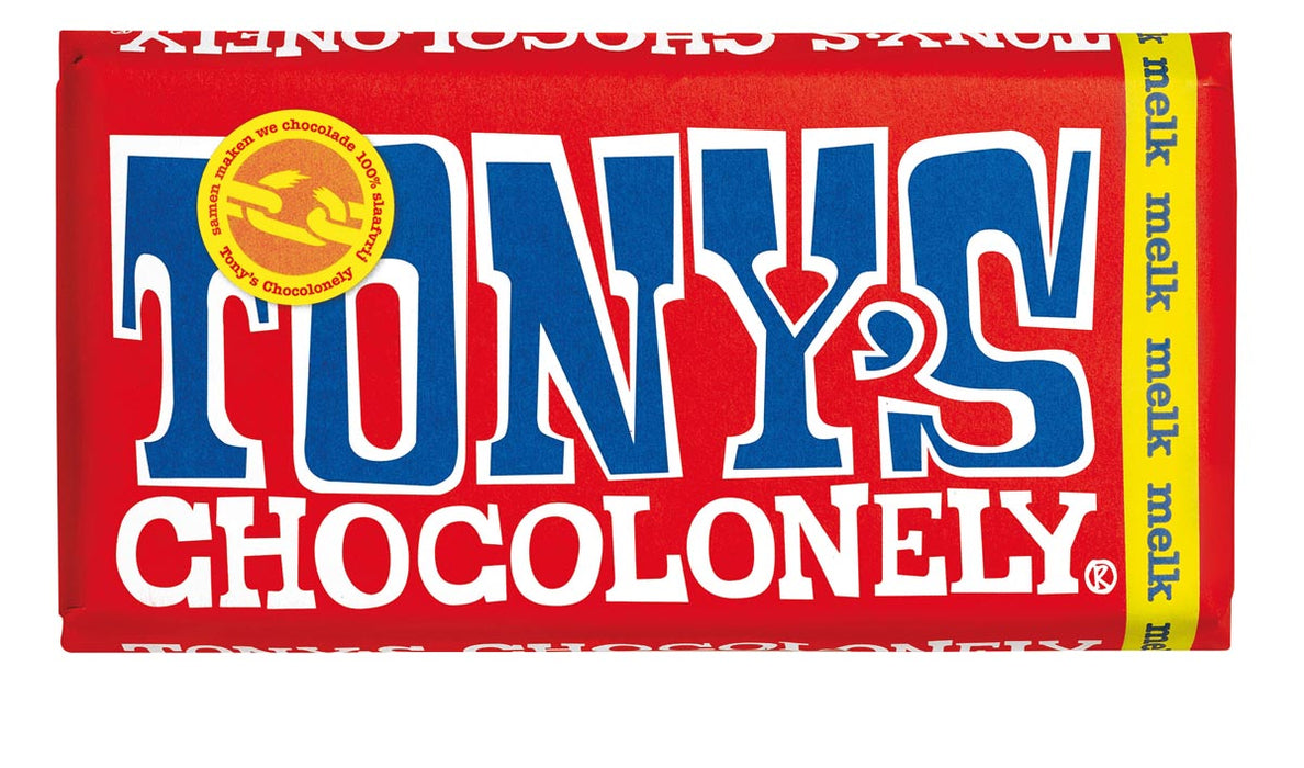 Tony's Chocolonely melkchocoladereep, 180g