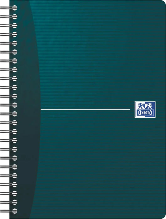 Oxford Office Essentials spiraalschrift, 180 pagina's, ft A5, geruit 5 mm, geassorteerde kleuren 5 stuks