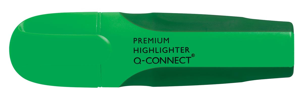 Q-CONNECT Premium markeerstift met ergonomische grip, groen