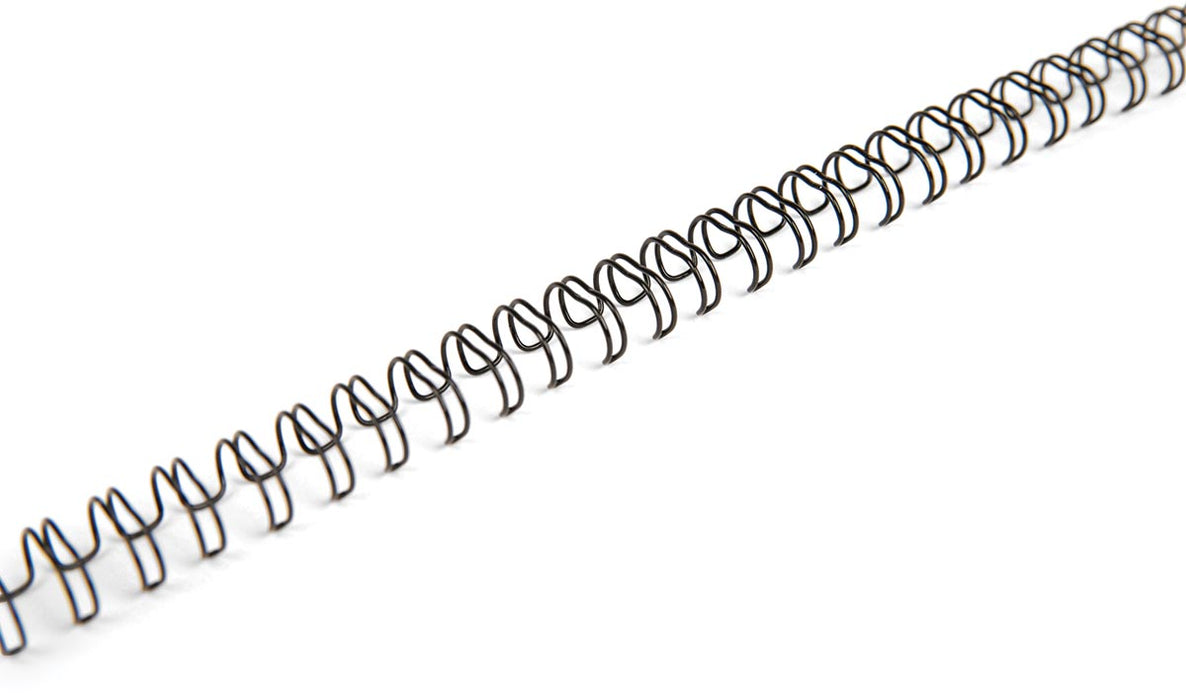Pergamy draadruggen, pak van 100 stuks, 9,5 mm, zwart 10 stuks, OfficeTown