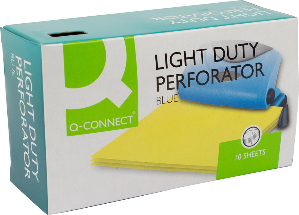 Q-CONNECT perforator Licht Duty, 10 vel, blauw