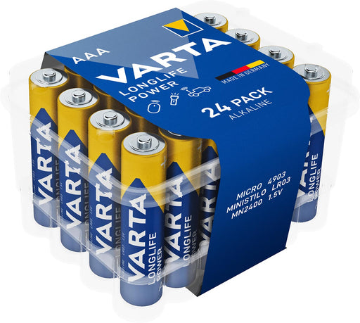 Varta batterij Longlife Power AAA, pak van 24 stuks 12 stuks, OfficeTown