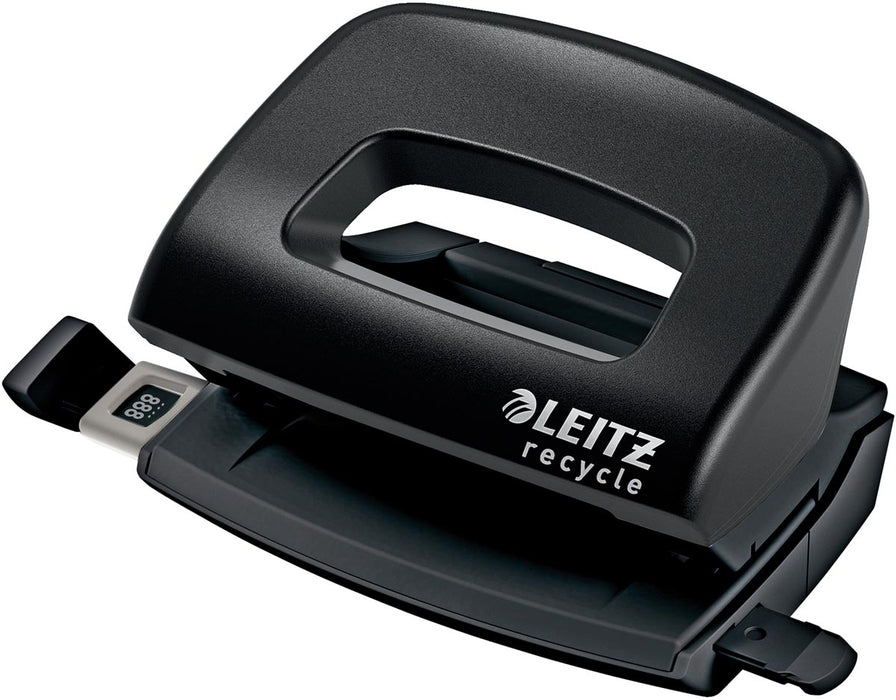 Leitz NeXXt Recycle Mini perforator, 10 vel, zwart 24 stuks