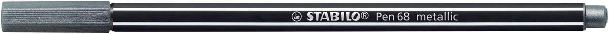 STABILO Pen 68 metallic viltstift, zilver 10 stuks, OfficeTown