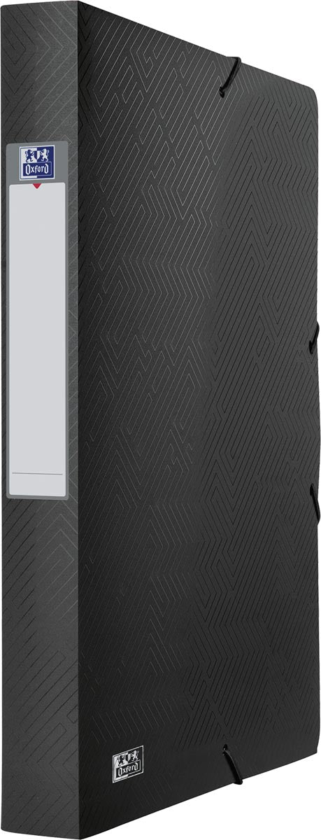 Oxford Urban elastobox uit PP, formaat 24 x 32 cm, rug van 4 cm, zwart 10 stuks, OfficeTown
