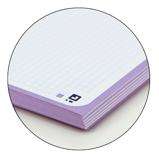 Oxford School Touch Europeanbook spiraalblok, ft A4+, 160 bladzijden, geruit 5 mm, pastel paars 5 stuks, OfficeTown