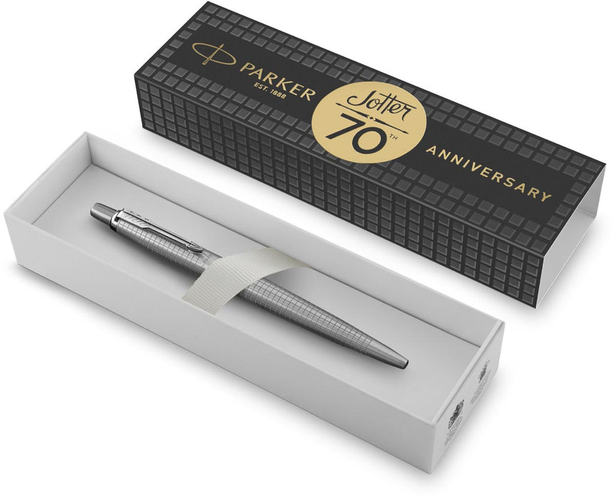 Parker Jotter balpen special edition 70th Anniversary, stainless steel CT, medium, in giftbox Parker