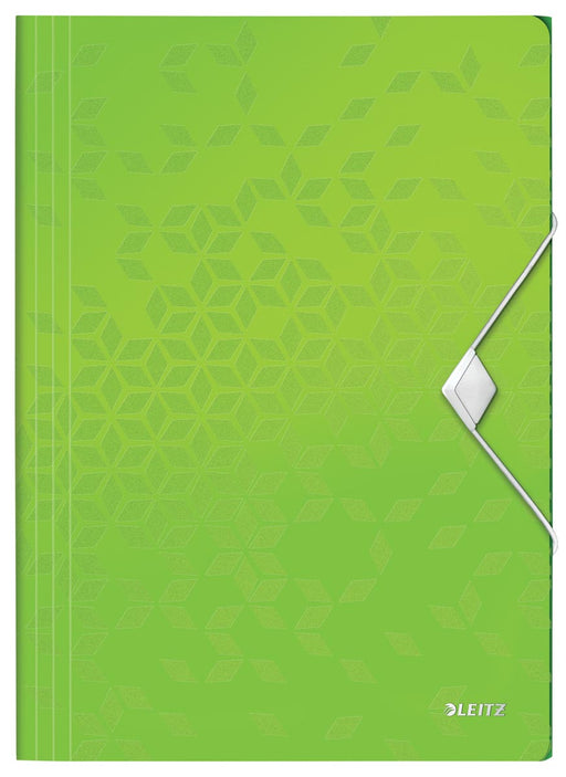Leitz WOW elastomap met 3 kleppen, uit PP, ft A4, groen 10 stuks, OfficeTown