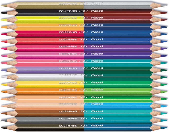 Maped kleurpotlood Color'Peps Duo, blister met 18 stuks