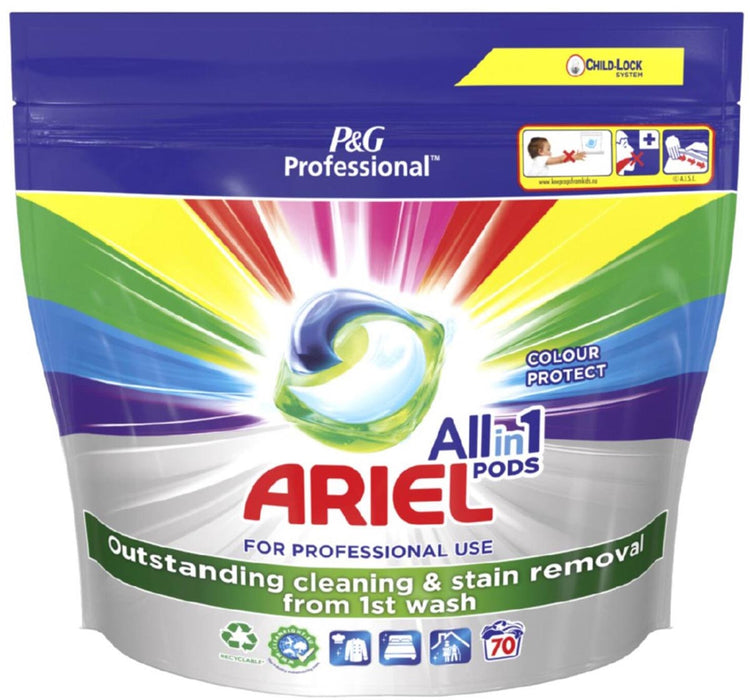 Ariel wasmiddel All-in-1 Color, pak van 70 capsules