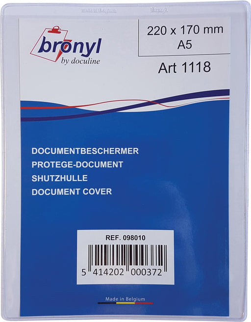 Bronyl U-mapje uit transparante PVC van 180 micron, ft A5 10 stuks, OfficeTown