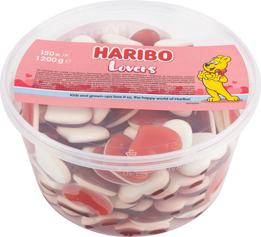 Haribo Lovers snoepgoed, pot van 150 stuks 6 stuks, OfficeTown