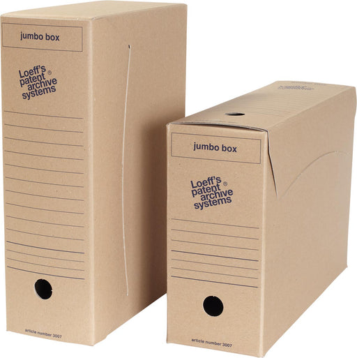 Loeff's archiefdoos Jumbo box, massief karton, bruin, pak van 8 stuks 3 stuks, OfficeTown