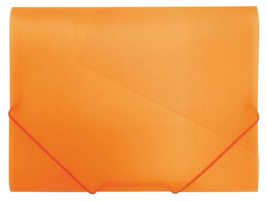 Beautone map met kleppen en elastosluiting, A4 formaat, oranje
