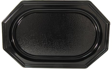 Cateringschaal van gerecycled PET, 35 x 25 cm, zwart, 10 stuks
