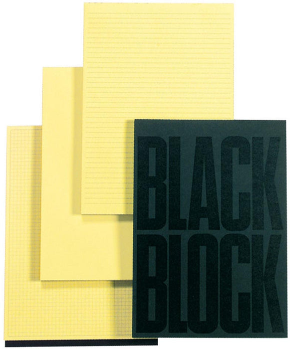 Exacompta notitieblokken, ft 29,7 x 21 cm, Zwart, geel papier, 70 vellen, geruit Q5