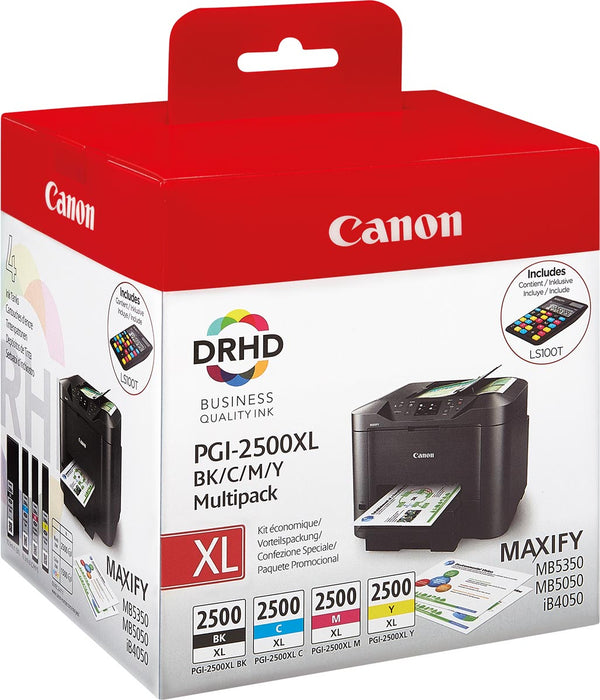 Canon inktcartridge PGI-2500XL, 1.760 - 2.500 pagina's, OEM 9254B004, zwart + 3 kleuren