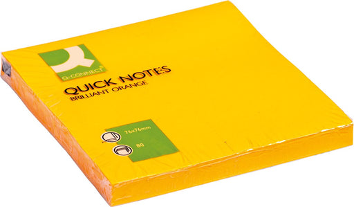 Q-CONNECT Quick Notes, ft 76 x 76 mm, 80 vel, neonoranje 6 stuks, OfficeTown
