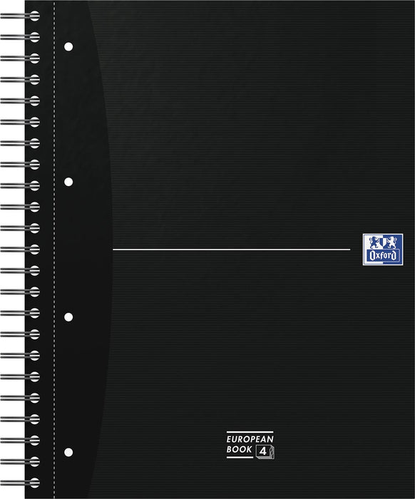 Oxford Office Essentials Europees Notitieboek, 240 pagina's, ft A4+, geruit, verschillende kleuren 5 stuks