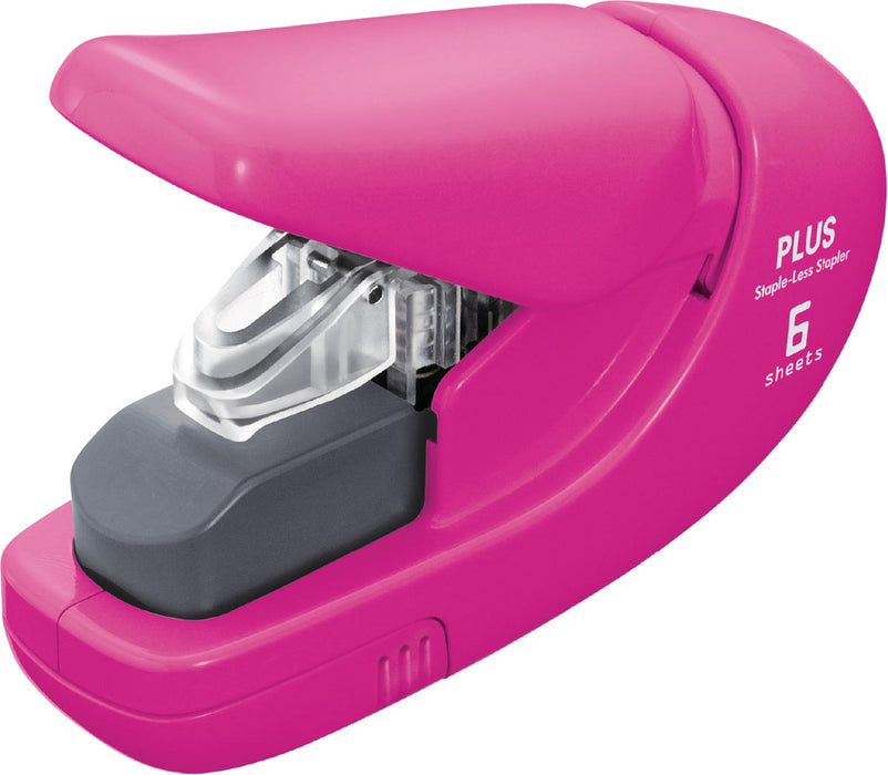 Nietloze nietmachine, roze met gerecycled plastic