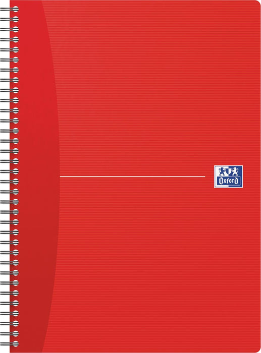 Oxford Office Essentials spiraalschrift, 180 bladzijden, ft A4, geruit 5 mm, geassorteerde kleuren 5 stuks, OfficeTown