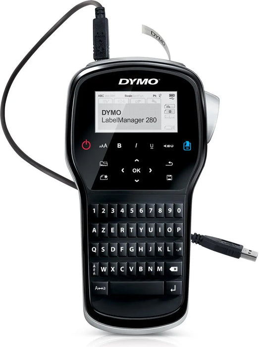 Dymo LabelManager 280 Labelmaker, azerty-toetsenbord met oplaadbare batterij