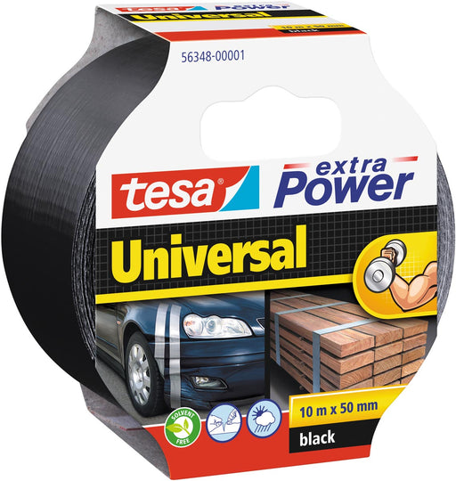 Tesa extra Power Universal, ft 50 mm x 10 m, zwart 6 stuks, OfficeTown