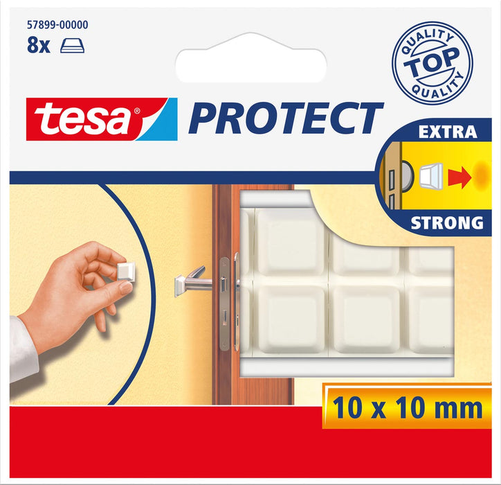 Tesa beschermhoekjes, vierkant, afmeting 10 x 10 mm, wit, verpakking van 8 stuks