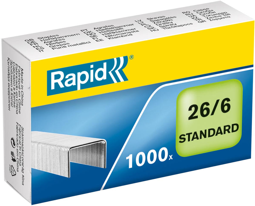 Rapid nietjes 26/6, doos van 1.000 nietjes