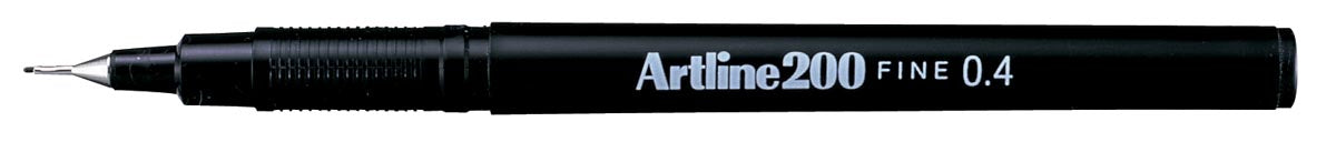 Artline 200 fijnschrijver, zwart