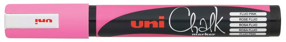 Uni-ball Krijtmarker fluo roze, ronde punt van 1,8 - 2,5 mm 6 stuks, OfficeTown