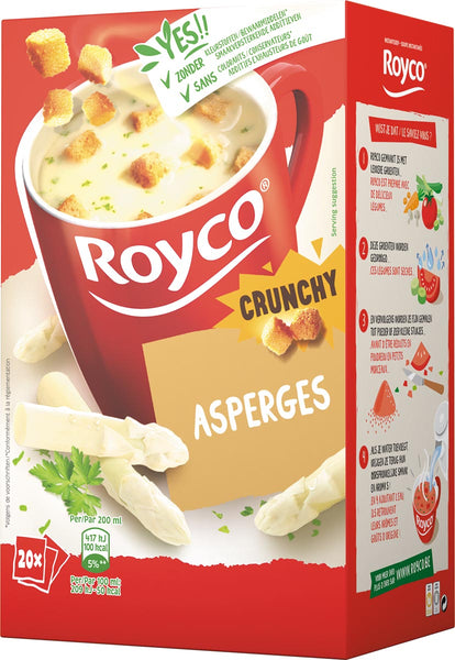 Royco Minute Soep met Asperges en Croutons, doos van 20 zakjes