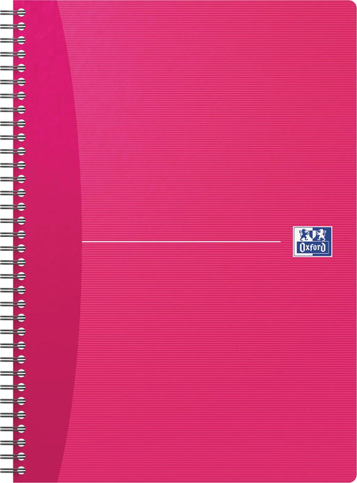 Oxford Office Essentials spiraalschrift, 100 bladzijden, ft A4, geruit 5 mm, geassorteerde kleuren 10 stuks, OfficeTown