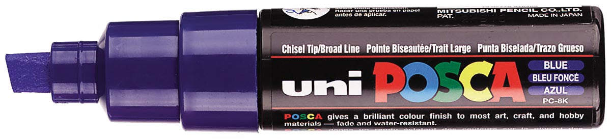 uni-ball Verf Marker op waterbasis Posca PC-8K donkerblauw