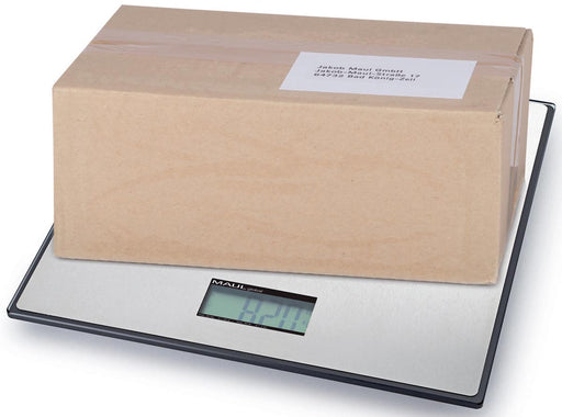 MAUL pakketweegschaal Global 25kg ( /20gr) incl. batterij. Weegplateau 32x32cm, weegt kg en lb 4 stuks, OfficeTown