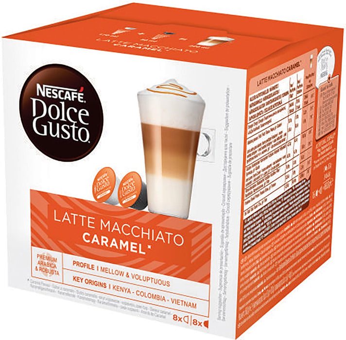 Nescafé Dolce Gusto koffiecapsules, Latte Macchiato Caramel, pak van 16 stuks 3 stuks