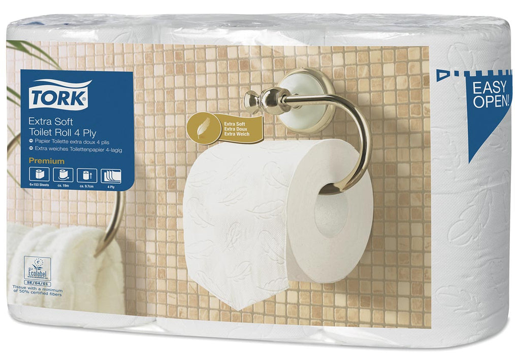 Tork toiletpapier Conventional, 4-laags, T4-systeem, 6 rollenpak