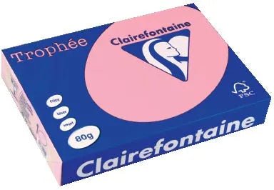 Clairefontaine Trophée gekleurd papier, A4, 80 g, 500 vel, roze, OfficeTown