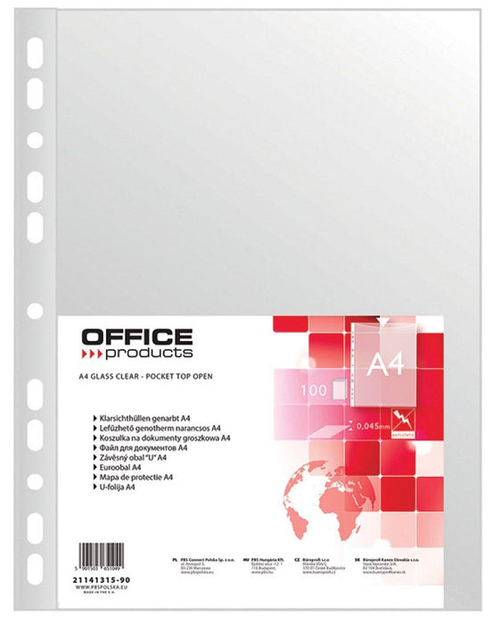 Office products showtas, A4, 45 microns, pak van 100 stuks Office Products