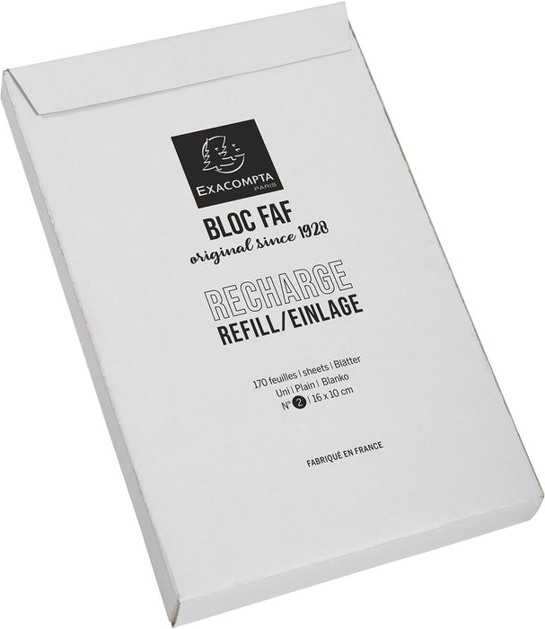 Navulling voor schrijfblok FAF N°2, blanco, 70 g/m², 170 vel, FSC Mix certificaat