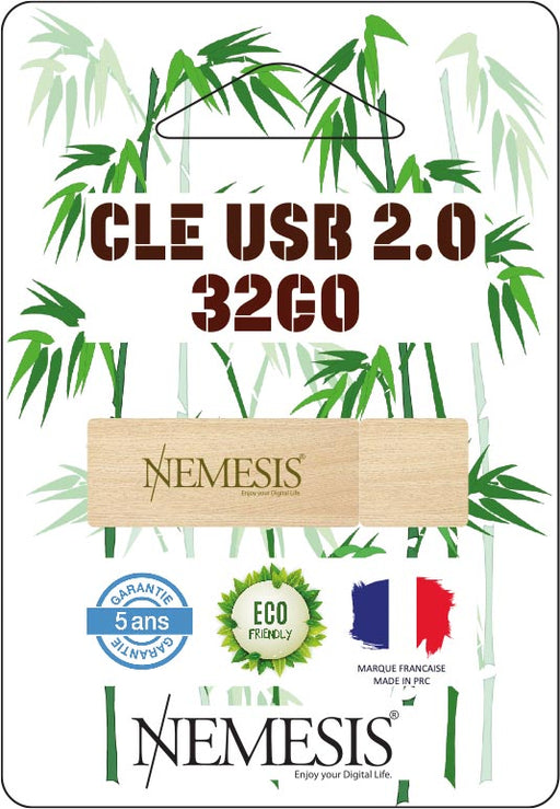 Nemesis USB-stick, bamboe, 32 GB 10 stuks, OfficeTown