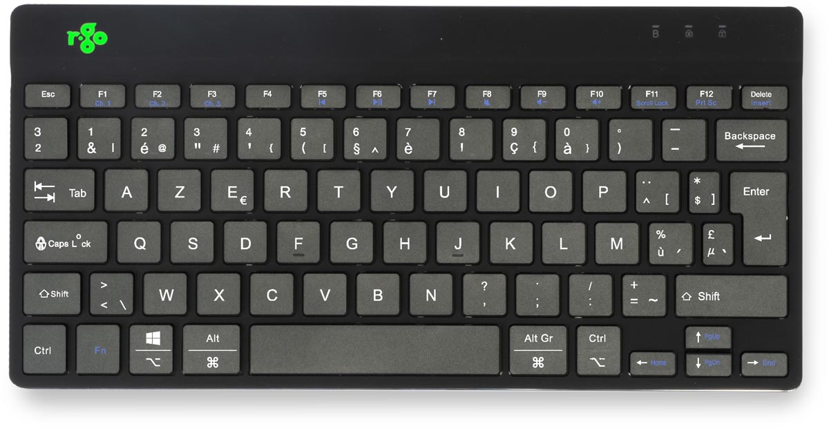 R-Go Compact Break ergonomisch Bluetooth toetsenbord, azerty, zwart R-Go tools