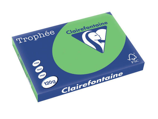 Clairefontaine Trophée Intens, gekleurd papier, A3, 120 g, 250 vel, grasgroen 5 stuks, OfficeTown
