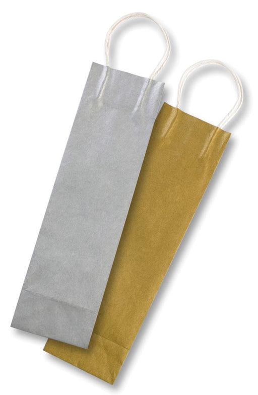 Folia papieren kraft zak voor flessen, 110 g/m², goud en zilver, pak van 6 stuks 25 stuks, OfficeTown