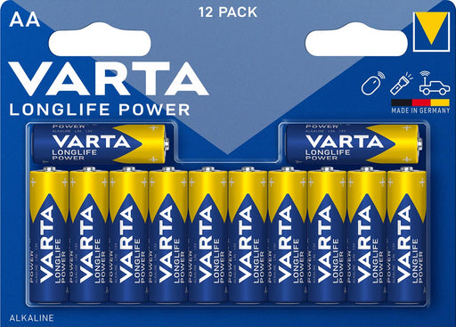 Varta batterij Longlife Power AA, blister van 12 stuks 20 stuks, OfficeTown