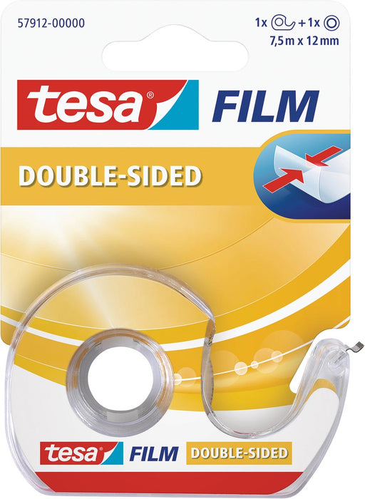 Tesafilm dubbelzijdige tape, ft 12 mm x 7,5 m, op blister met dispenser