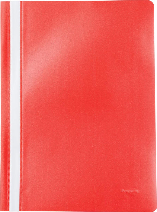 Snelhechtmap Pergamy, ft A4, PP, 170 micron, 5 stuks, rood