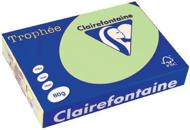 Clairefontaine Trophée gekleurd papier, A4, 80 g, 500 vel, groen 5 stuks, OfficeTown